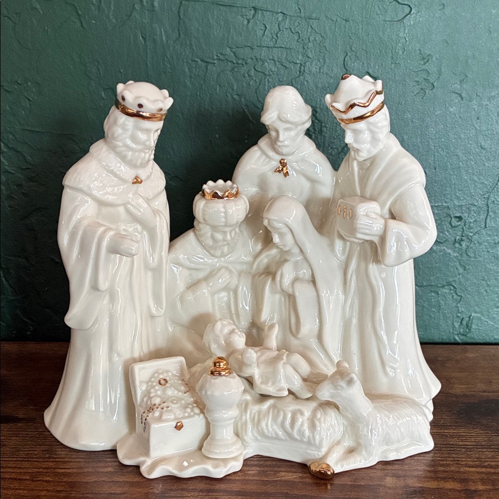 Ceramic Nativity Scene Figurine Set